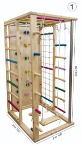 Kids Wooden Jungle Gym Indoor Playground - Regular Size