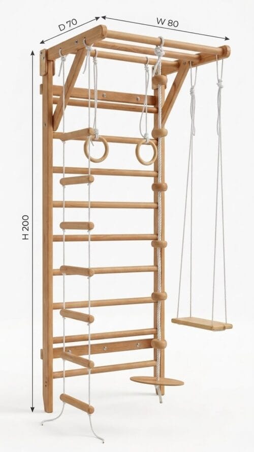 Premium Beech Wood Swedish Ladder سلم سلم رياضى خشب زان فاخر