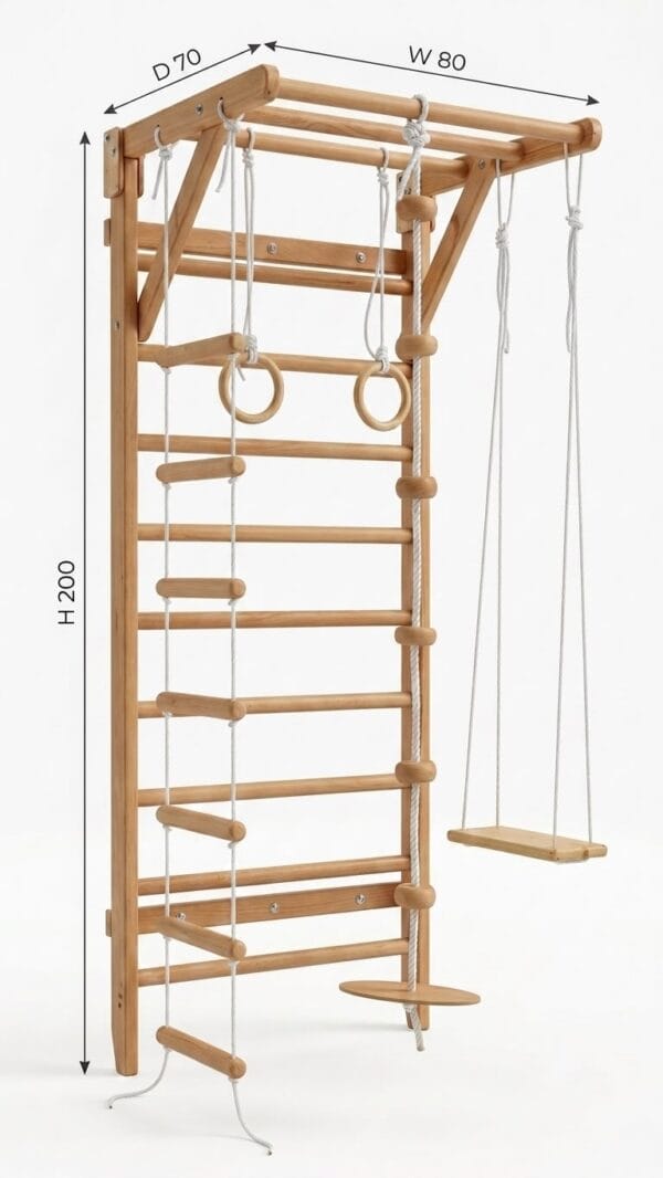 Premium Beech Wood Swedish Ladder سلم سلم رياضى خشب زان فاخر