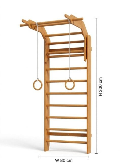 Premium Wooden Stall Bar - The ProGym Ladder السلم الرياضي برو