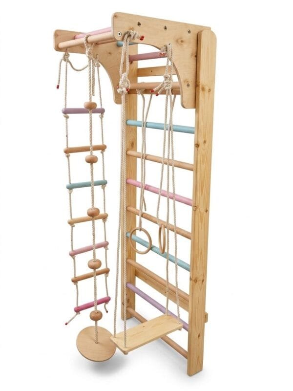 Swedish Ladder with Adjustable Pull-Up Bar
