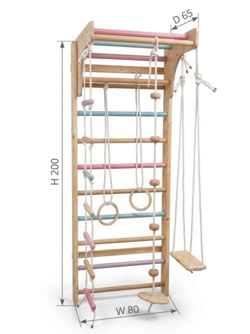 سلم سويدي عقلة متحركة Swedish Ladder with Adjustable Pull-Up Bar