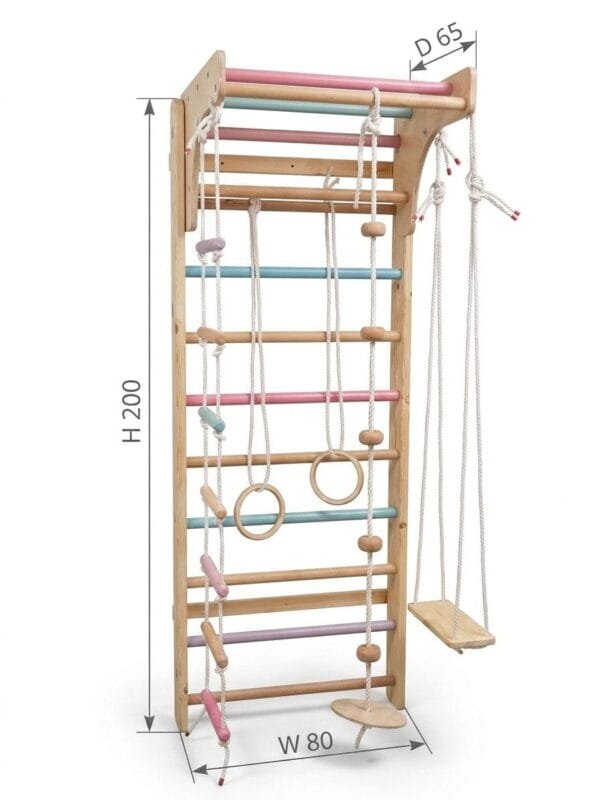 سلم سويدي عقلة متحركة Swedish Ladder with Adjustable Pull-Up Bar
